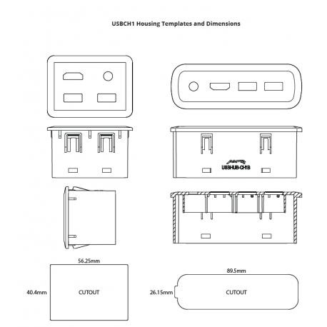 USB HUB FOR 2013+ CHRYSLER, JEEP, DODGE, AND RAM VEHICLES