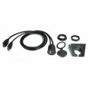 Dash-Mount, 3 foot Extension Cables for HDMI and USB, With Splash-Resistant Cover and Optional Mounting Bracket