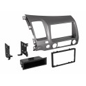 2006-2011 HONDA CIVIC GUN METALLIC TAUPE SINGLE ISO w/POCKET or DBL DIN